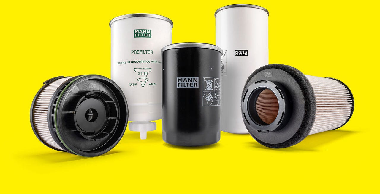 Fuel filter product family from MANN-FILTER for different industry segments