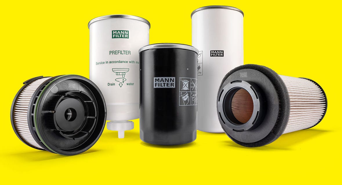 Fuel filter product family from MANN-FILTER for different industry segments