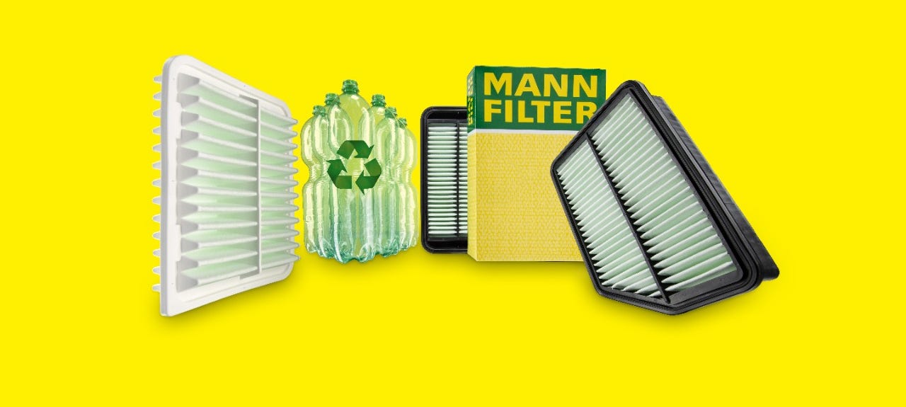 PET recycling in MANN-FILTER air filters