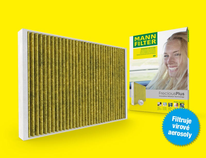 FreciousPlus: biofunctional cabin filter uses an activated carbon layer and polyphenol coating.