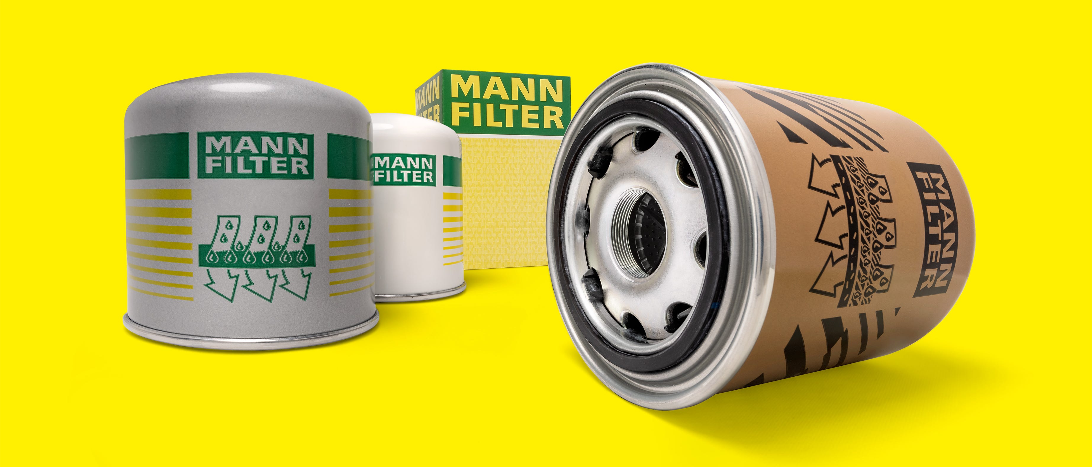 Cartucce MANN-FILTER per l'essiccazione dell'aria per la protezione dei sistemi frenanti pneumatici nei veicoli commerciali