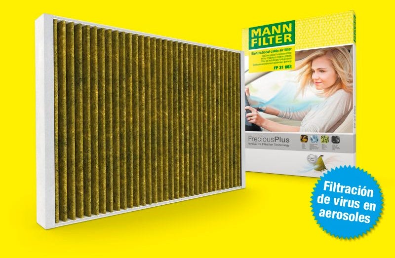 FreciousPlus: biofunctional cabin filter uses an activated carbon layer and polyphenol coating.