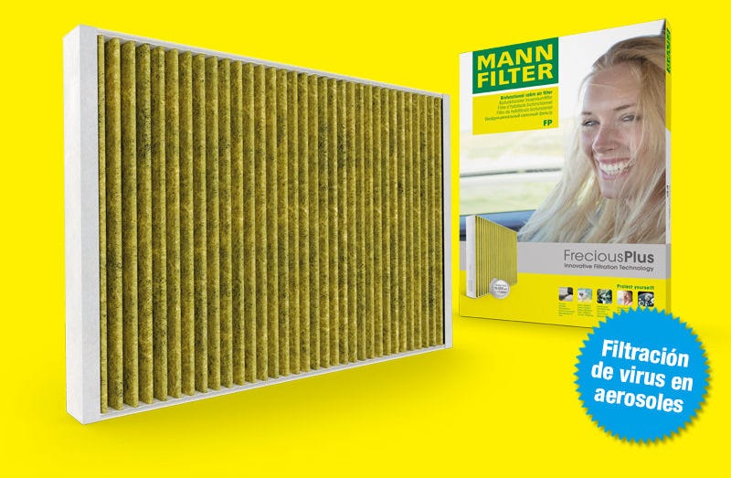 FreciousPlus: biofunctional cabin filter uses an activated carbon layer and polyphenol coating.