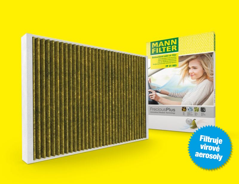 FreciousPlus: biofunctional cabin filter uses an activated carbon layer and polyphenol coating.