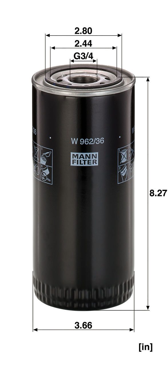 Product Image W962/36_MANN-FILTER