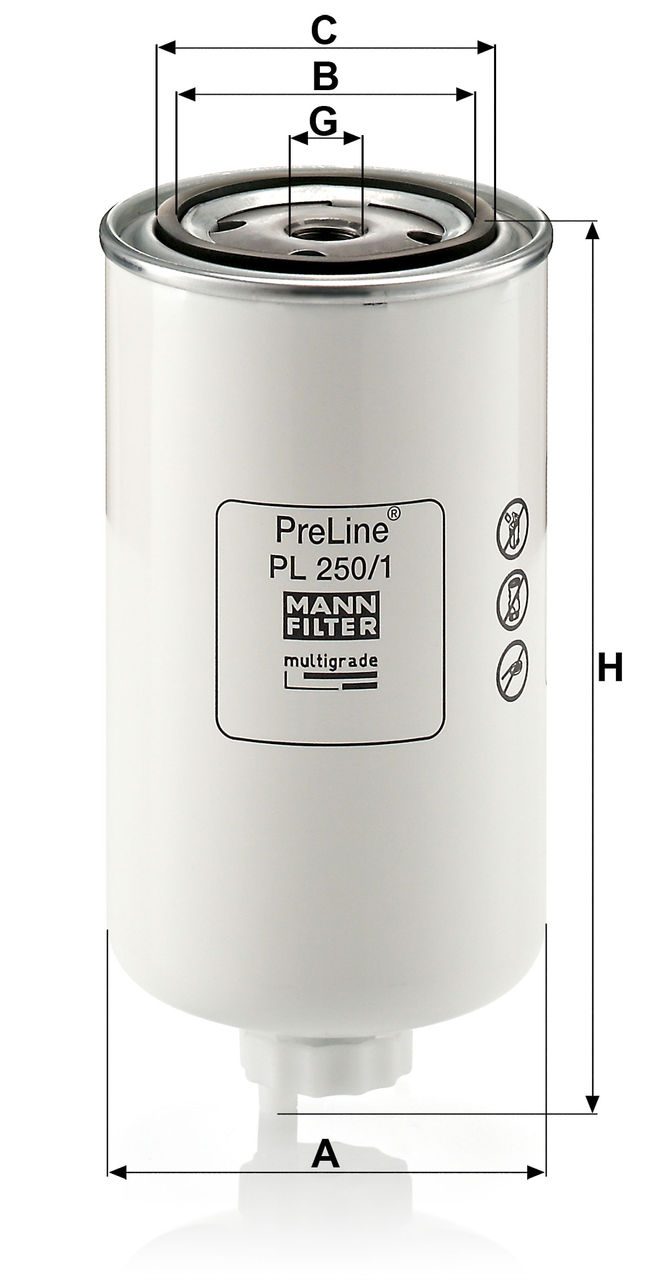Product Image PL250/1_MANN-FILTER