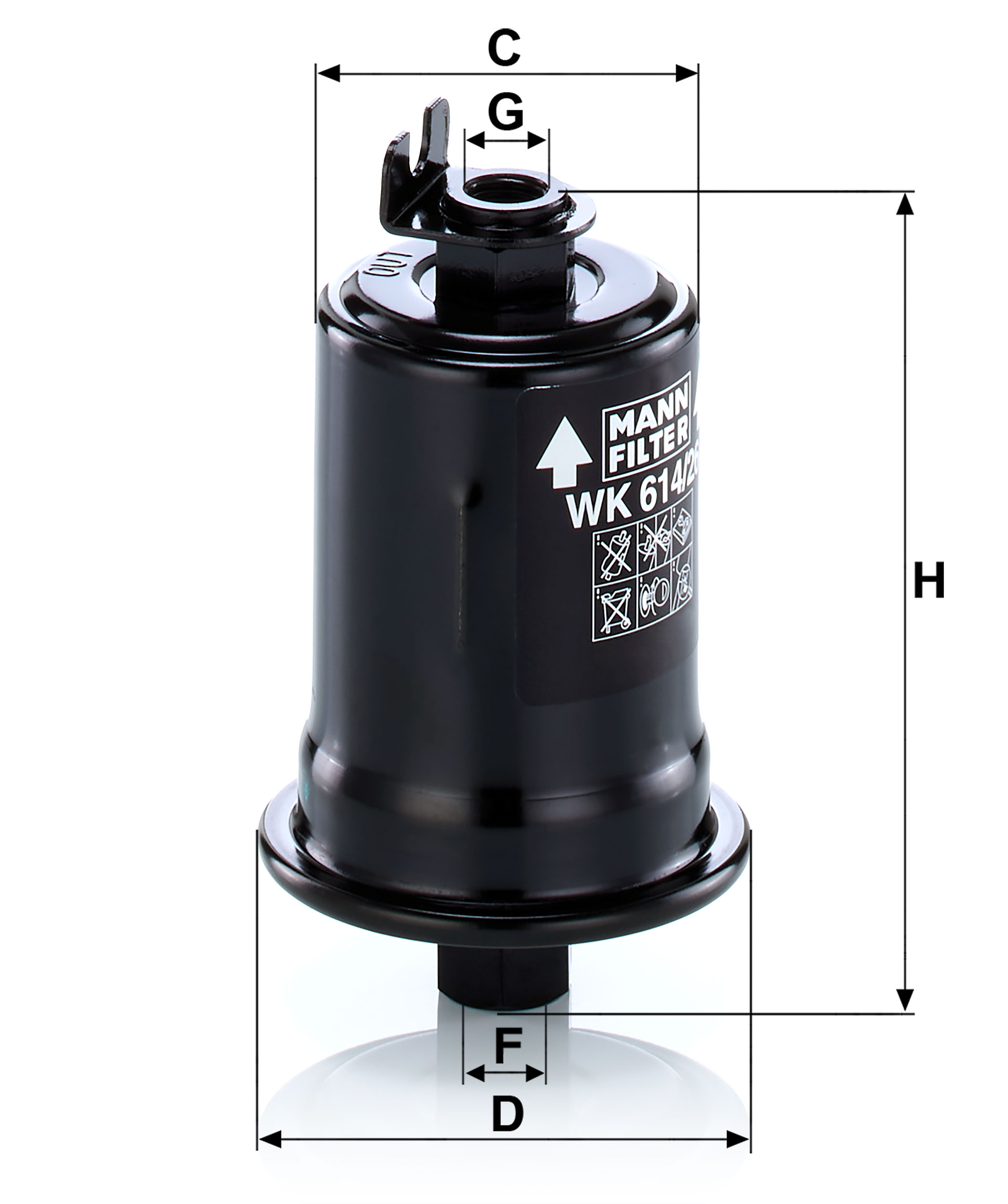 MANN WK614/26X cross SCT-ST 762 Топливный фильтр