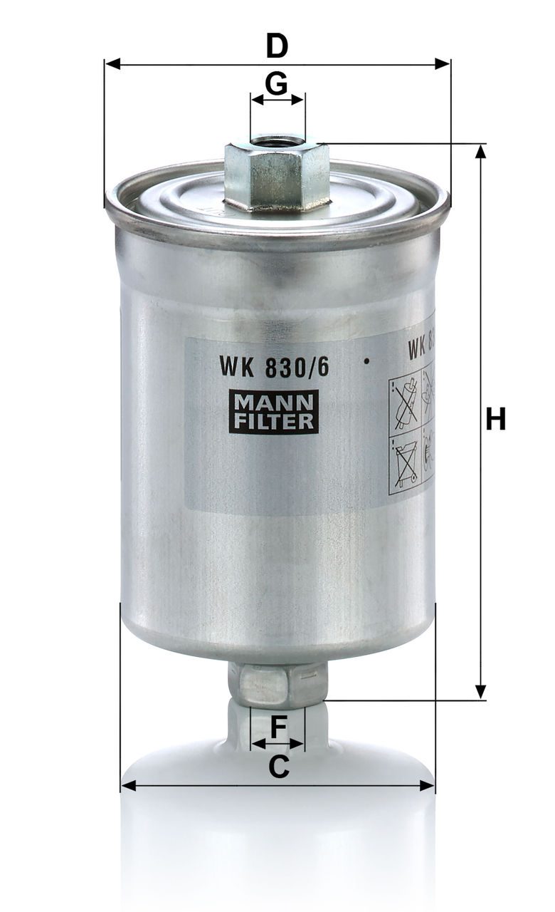 Product Image WK830/6_MANN-FILTER