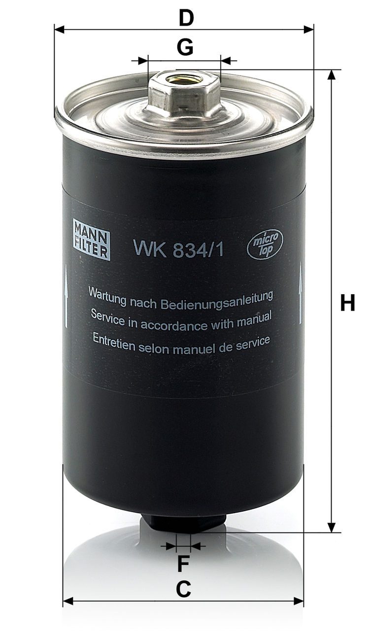 Product Image WK834/1_MANN-FILTER