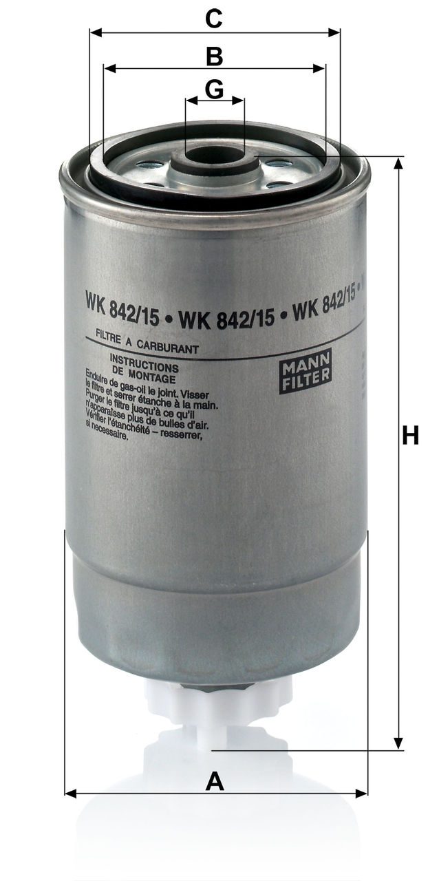 Product Image WK842/15_MANN-FILTER