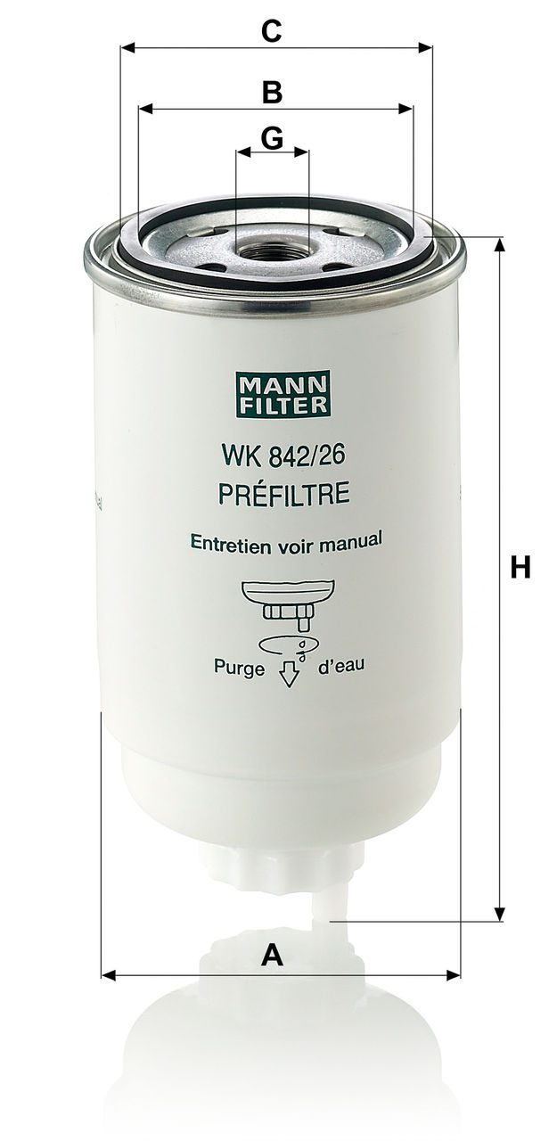 Product Image WK842/26_MANN-FILTER
