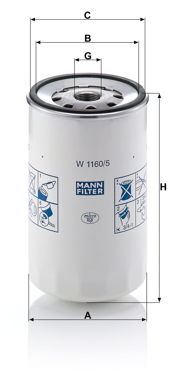 Product Image W1160/5_MANN-FILTER