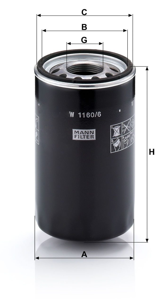 Product Image W1160/6_MANN-FILTER