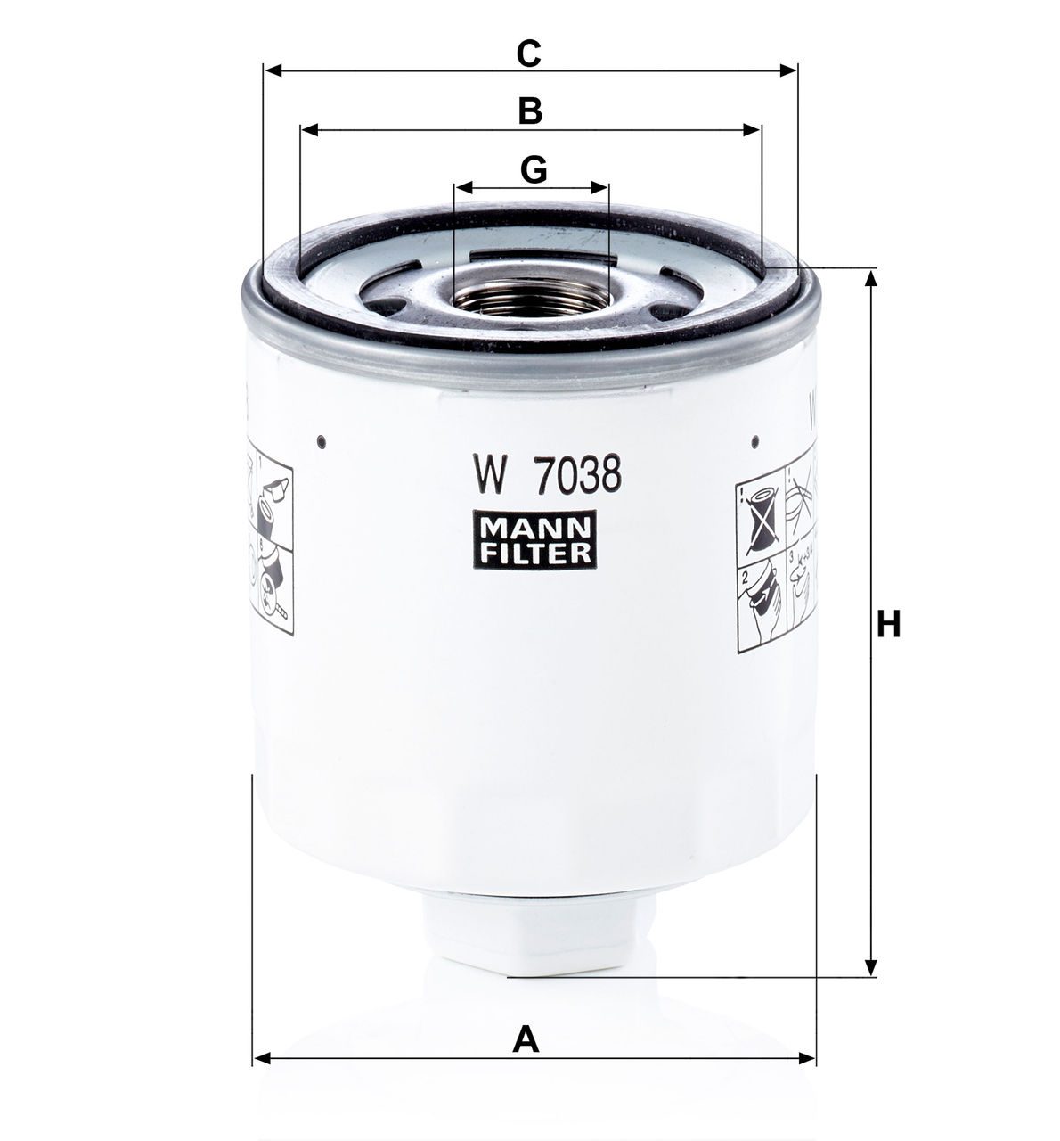 Product Image W7038_MANN-FILTER