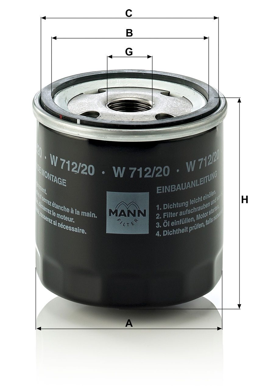 Product Image W712/20_MANN-FILTER
