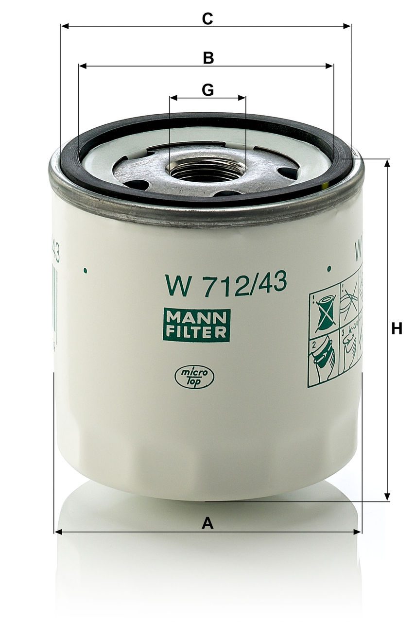 Product Image W712/43_MANN-FILTER