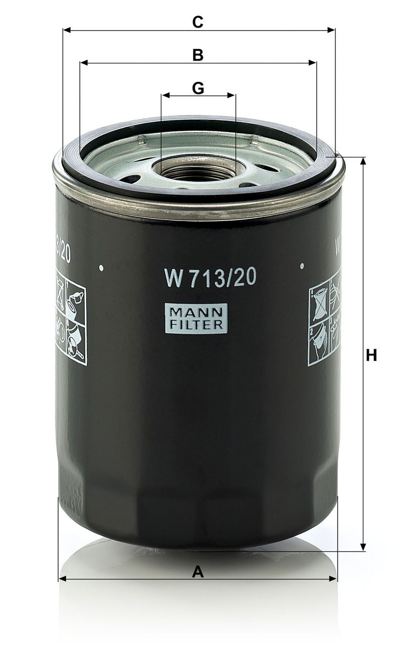 Product Image W713/20_MANN-FILTER