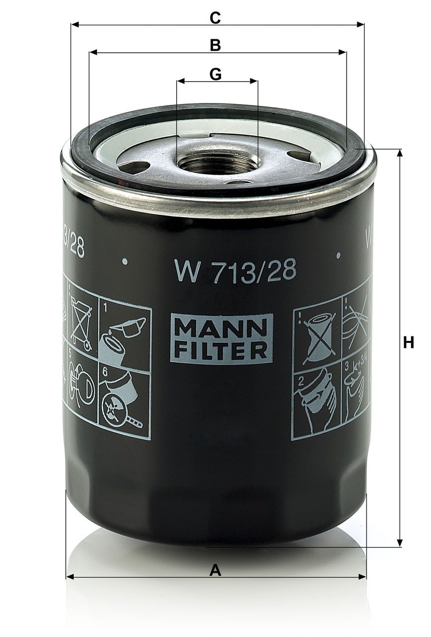 Product Image W713/28_MANN-FILTER