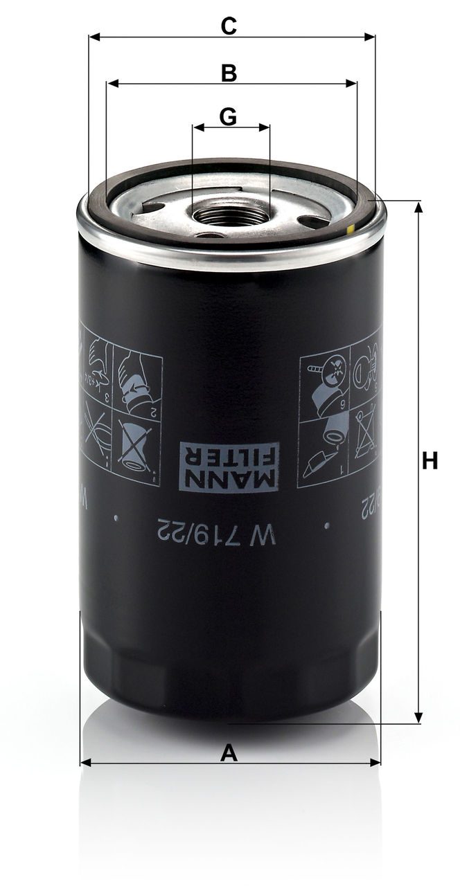 Product Image W719/22_MANN-FILTER