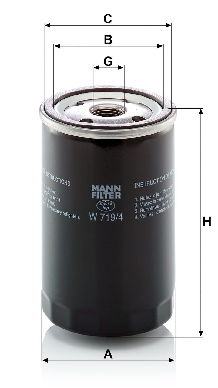 Product Image W719/4_MANN-FILTER