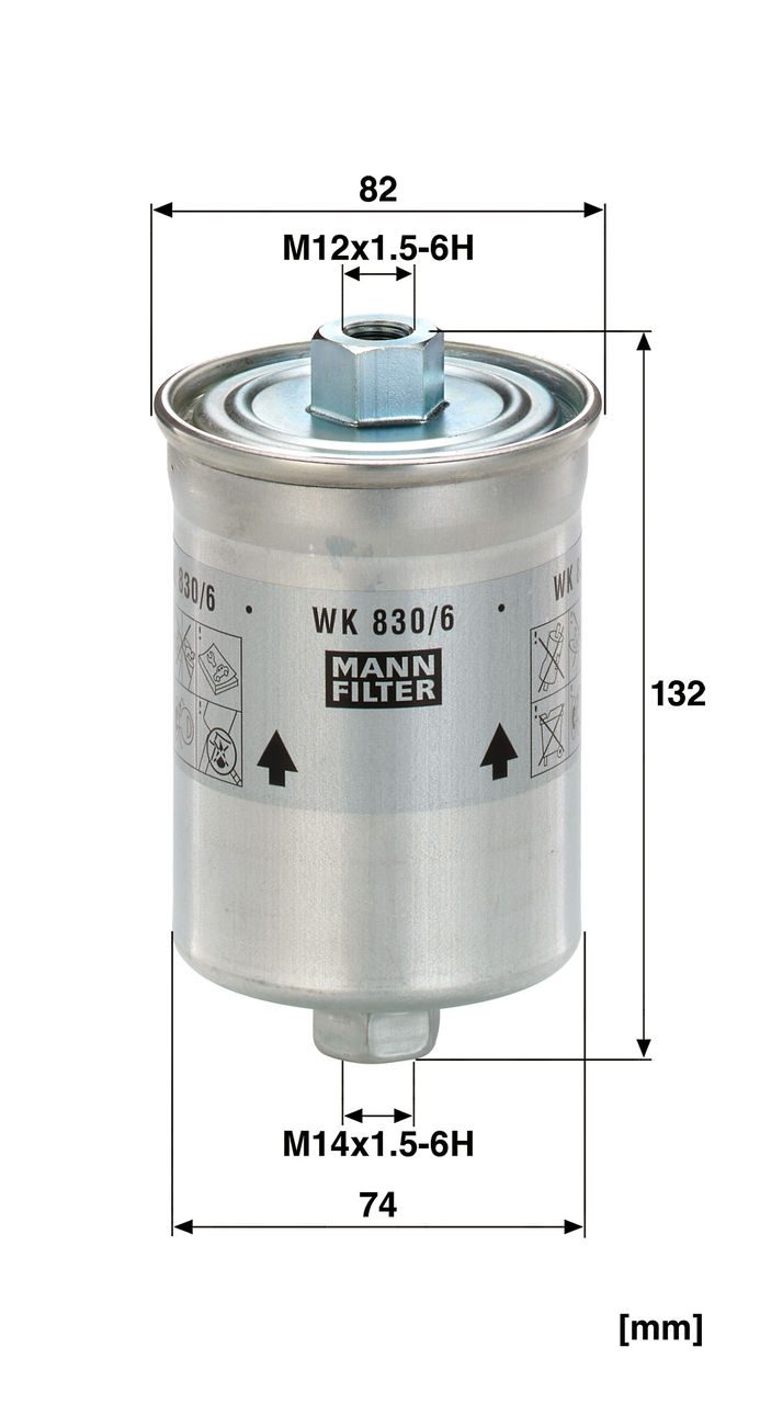 Product Image WK830/6X_MANN-FILTER