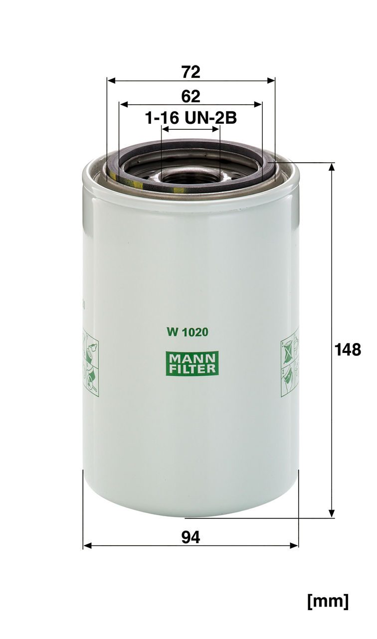 Product Image W1020_MANN-FILTER