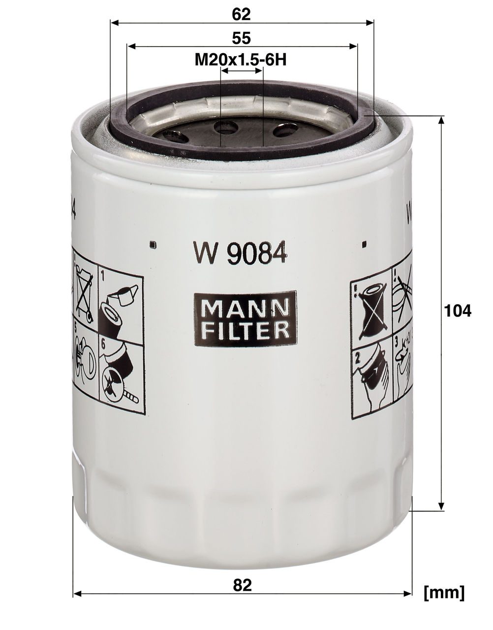 Product Image W9084_MANN-FILTER