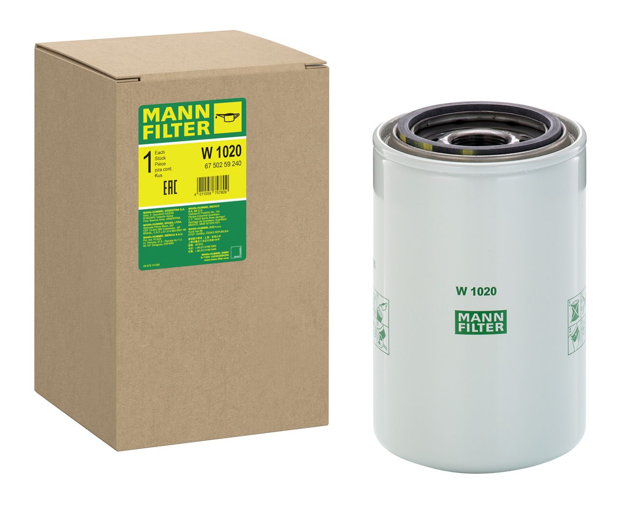 Product Image W1020_MANN-FILTER