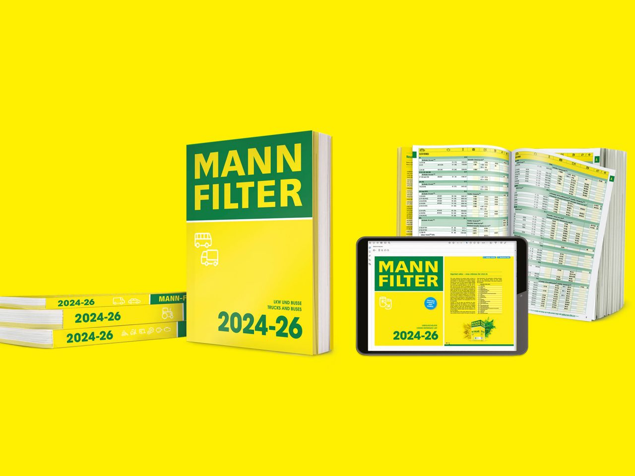 Die neuen MANN-FILTER Produktkataloge 2024 - 2026