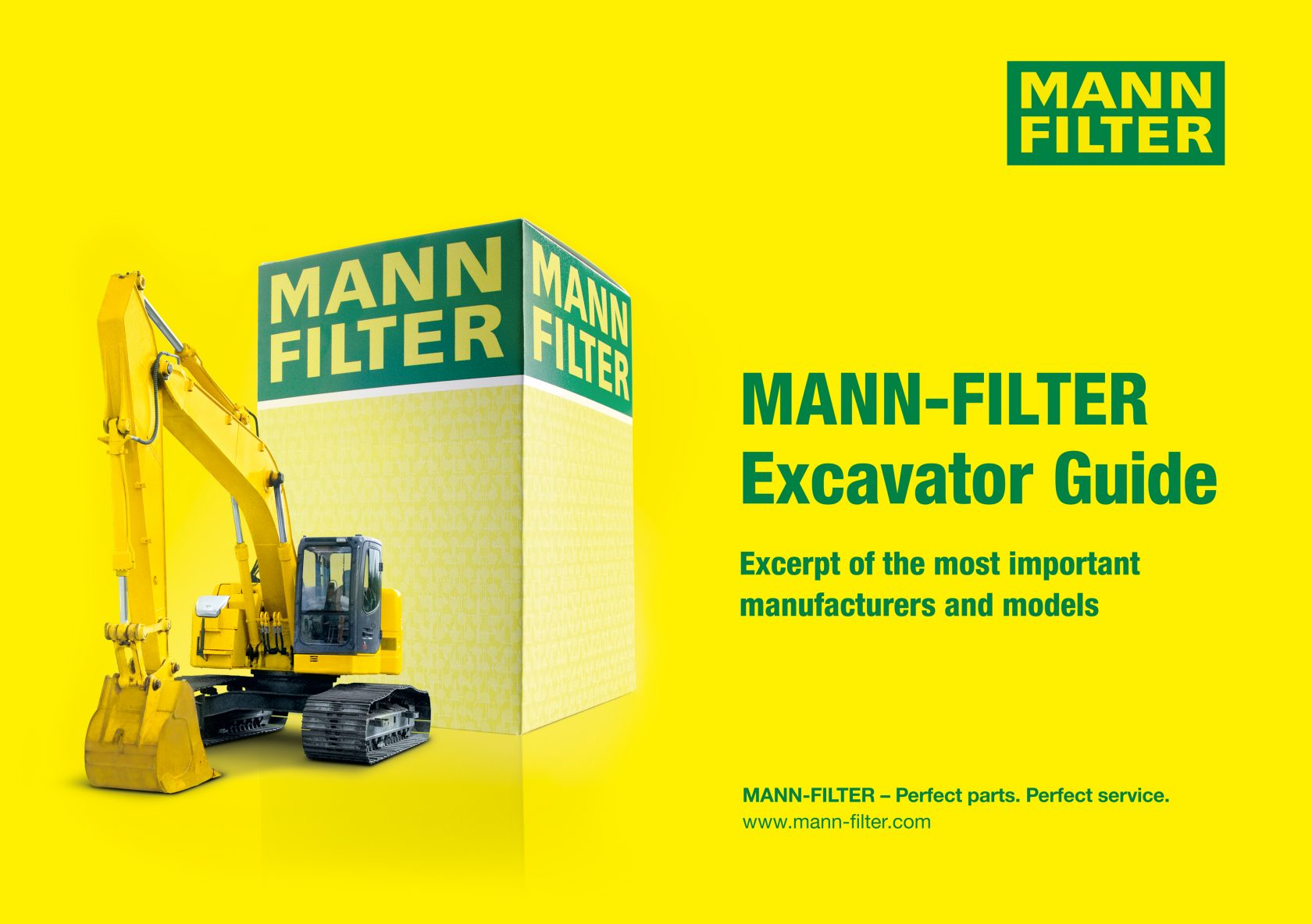 MANN-FILTER bietet auch für Bagger die passenden Filterlösungen