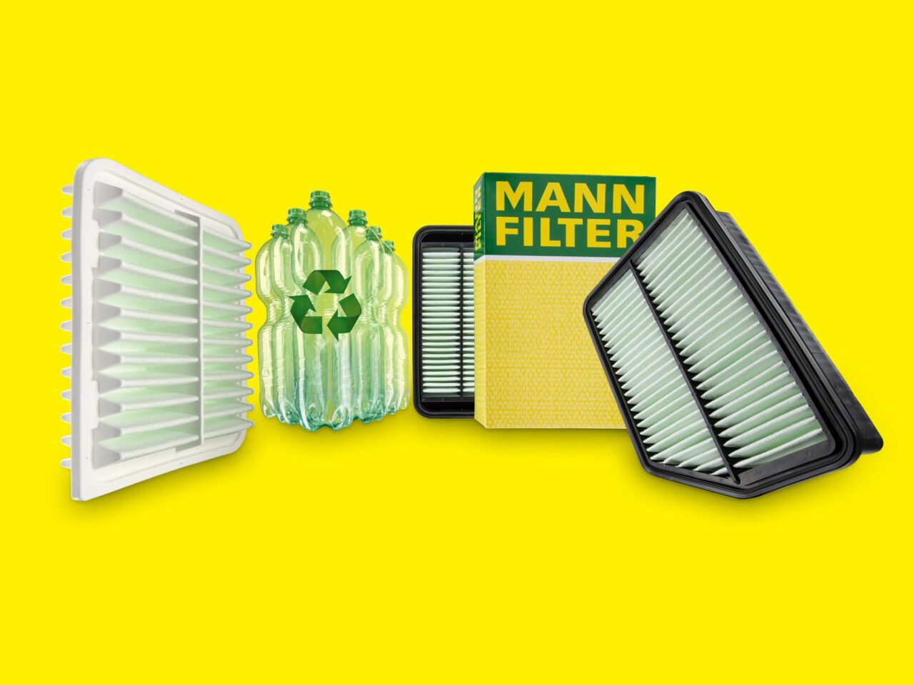 Recycled fibers in air filters from MANN-FILTER