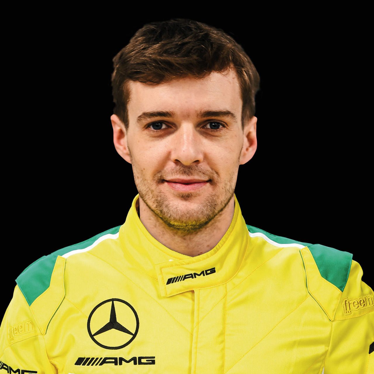 Im gelb-grünen Rennanzug - MANN-FILTER Mamba Fahrer 2025 Matteo Cairoli für GWTC