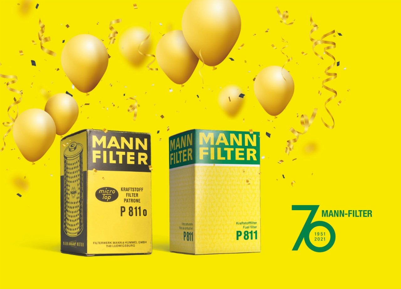 MANN-FILTER Press image 70 years 12x8cm