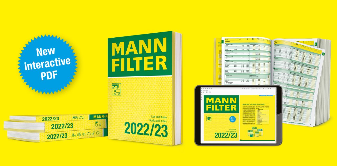 MANN-FILTER Catalogs 2022 and 2023 press image