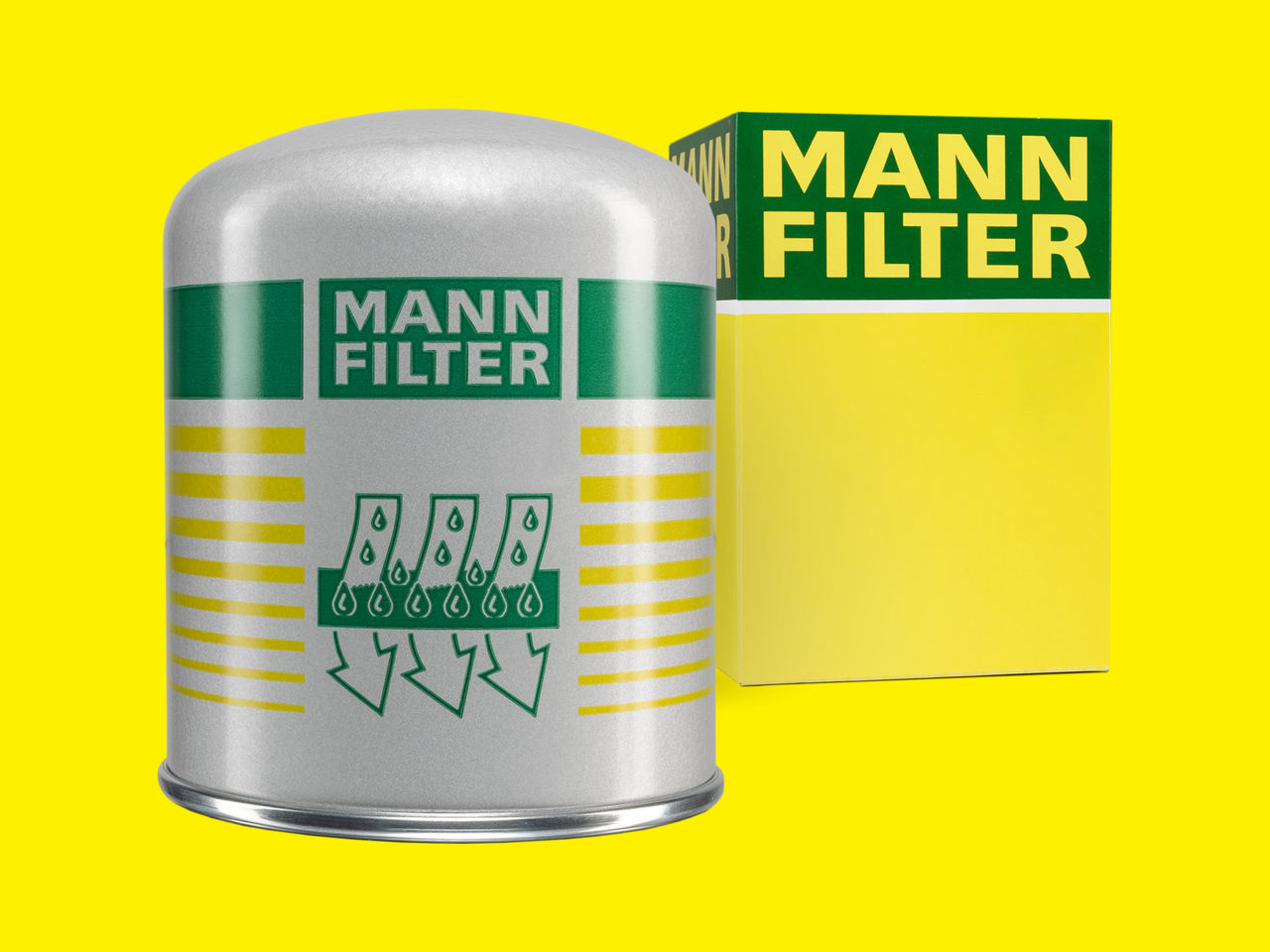 MANN-FILTER Trockenmittelboxen entfeuchtet komprimierte Luft und schützen Druckluftsysteme