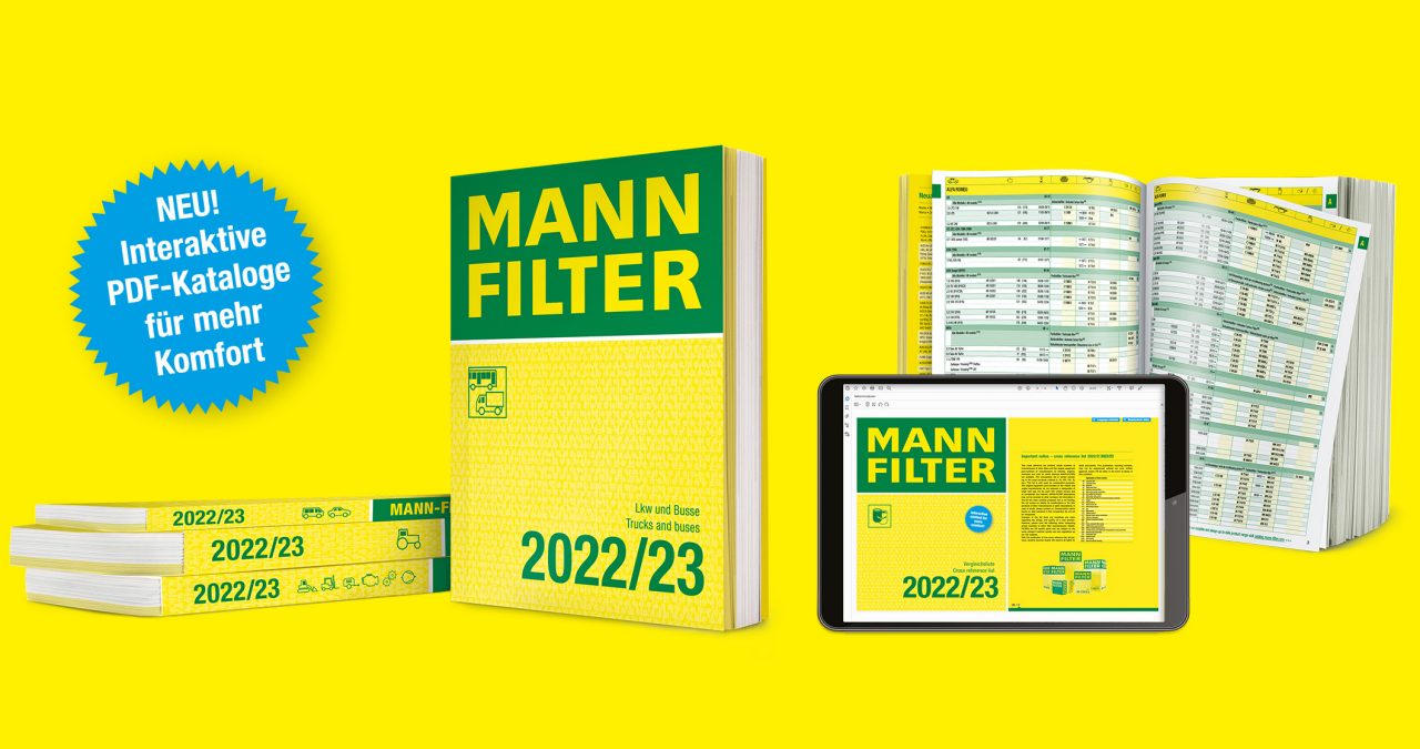 MANN-FILTER Kataloge 2022 und 2023 Pressebild