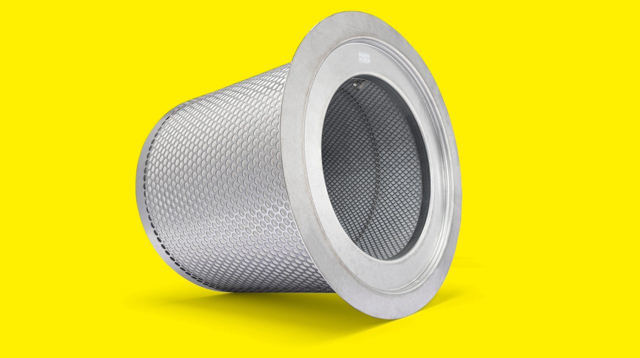 MANN-FILTER air oil separator for cleaned air in the compressed air network of compressors