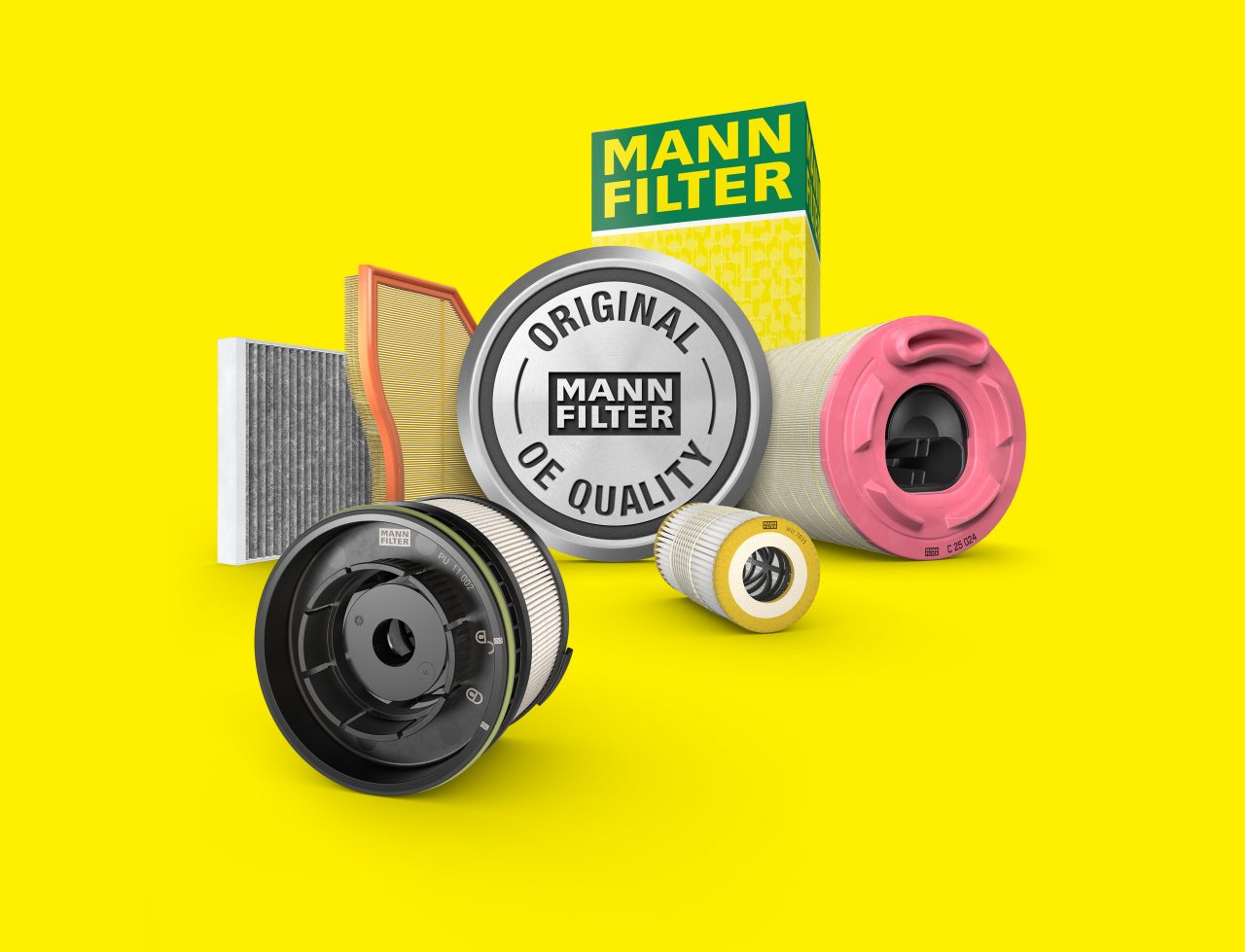 MANN-FILTER products in 100 percent OE Quality