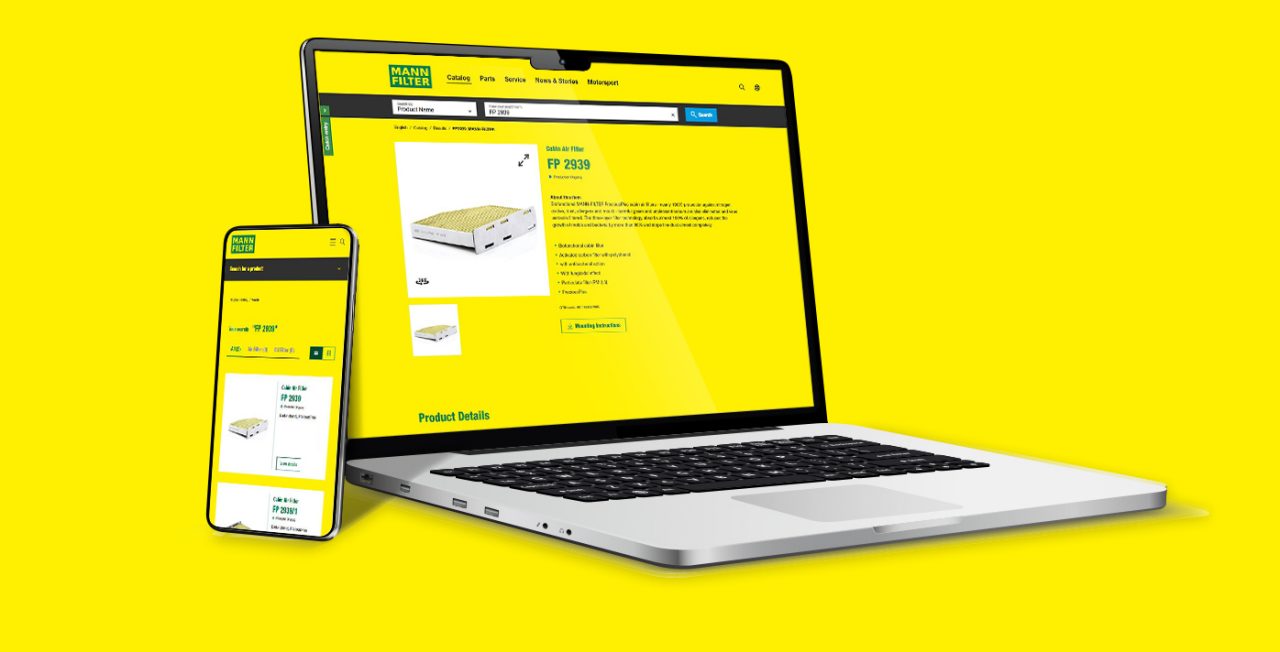 MANN-FILTER Online Catalog is available for every device.