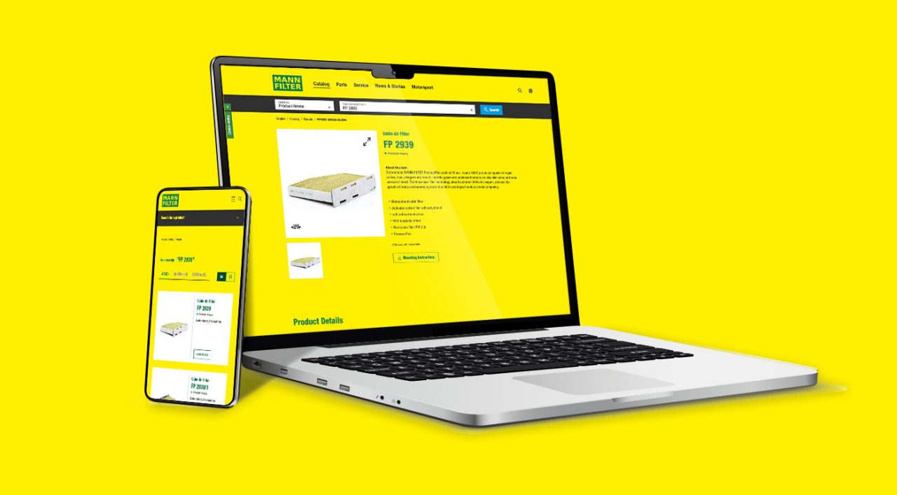 Katalog online MANN-FILTER jest dostępny dla wszystkich urządzeń.