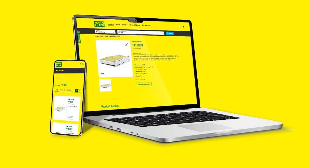 MANN-FILTER Online Catalog is available for every device.